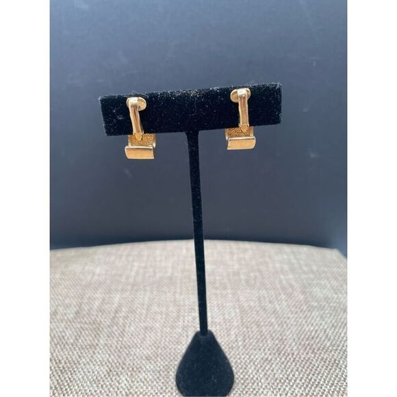 Pierre Lang Earrings, Ear Clip On Gilded with Crystal Chips Classy, Formal - Picture 2 of 8